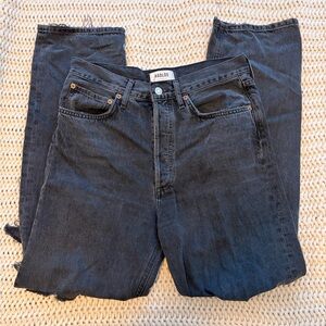 Agolde Ripped Charcoal Jeans